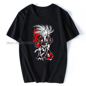 Erkek Tişörtleri Samurai Canavar Siyah Tişört Dororo Homme T-Shirt Erkekler Pamuk Tshirt Anime Tees Harajuku Sokak Giyim Kısa Kollu