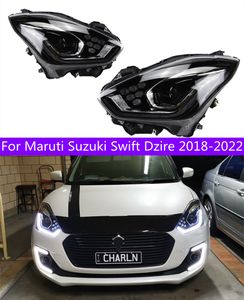 2 adet araba ışıkları Maruti Suzuki Swift Dzire için Otomotiv Parçaları 20 18-2021 LED lambalar Farlar Drl Çift Işın Lens