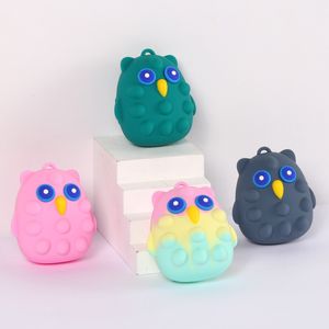 Fidget Toys 5Style Owl Bubble Music Sports Push It Bubble Sensory Autism Special Needs Scesso Stening Squeeze Decompression Toy para crianças
