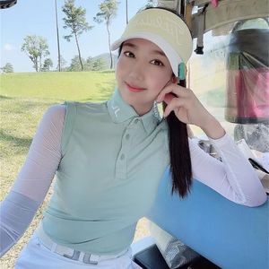 golf kıyafetleri kadın açık hava sporları uzun kollu eğlence ince polo gömlek nefes alabilen hızlı kuruyan yaz nefes alabilen 220627