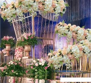 Yeni Varış Zarif Yapay Çiçek Sıraları Düğün Centerpieces Yol Atıfta Bulunan Çiçek Masa Koşucu Dekorasyon Malzemeleri