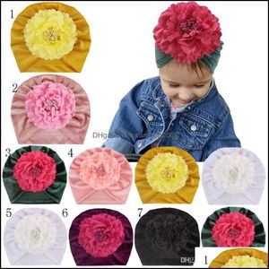 Beanie/Skl Kapaklar Şapkalar Şapkalar Eşarplar Eldivenler Moda Aksesuarları 7 Renk Bebek Kız Kış Şapkası Altın Veet Beanie Tığ işi Sevimli Stereo