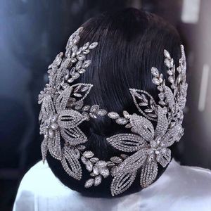 Baroque Rhinestone Crystal Tiara Bridal Crown Wedding Jewelry Headband Headpiece