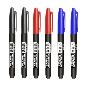 DIY водонепроницаемый постоянный маркер ручка 1,5 мм nib black blue red art marker prens Student School Office Cationalery