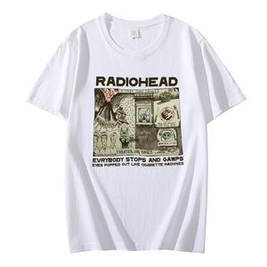 Radiohead Vintage 2000 футболка хип-хоп рок-группа унисекс музыкальный альбом футболки с принтом мужские с коротким рукавом хлопковая футболка с круглым вырезом 220610