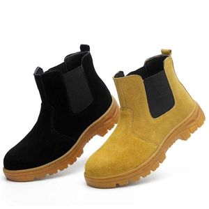 Work boots Steel toe cap Antismashing antipiercing men Multifunction Protection Footwear Safety shoes Y200915