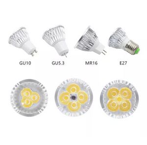 Dimmable LED light GU10 3W 4W 5W 85-265V Lampada LED Spotlight Lamp E27 220V 110V GU5.3 Spot Candle Bulbs MR16 DC 12V Lighting