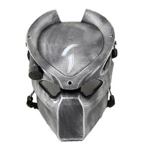 Alien vs Predator Lonely Wolf Mask с лампой на открытом воздухе Wargame Tactical Full Face CS CS Halloween Party Cosplay Horror 220812