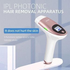 Ağrısız Buz Soğutma Kalıcı Mini IPL Epilator Lazer Diyot Epilasyon Tüm vücut için epilasyon, 500000 flaşla yoğun darbeli ışık 5 seviye uzun ömür