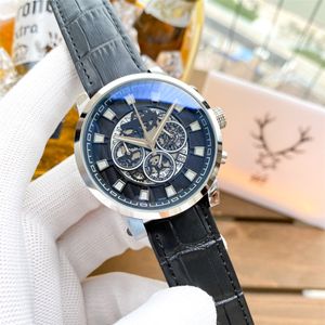 Lüks Erkek İzle 44mm Case Timewalker Japonya VK Kuvars Hareketi Tüm Dial Work Chronograph Saatler Yaşam Tarzı Su Geçirmez Aydınlık Bilek Swatch Montre De Luxe