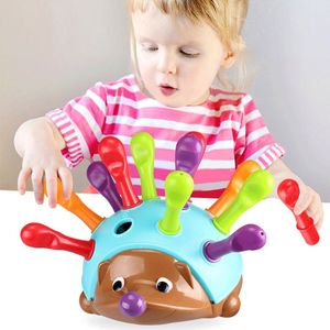 Kirpi Şeker Sıra Renk Eşleştirme Oyunları Çocuklar İçin Oyuncak Yığınla Erken Öğrenme Eğitim İnteraktif Oyuncaklar Montessori Hediye 220706
