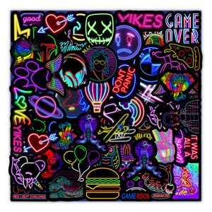 Novo sexy 10/30/50pcs desenho animado neon grafite de graffiti adesivos de parede adesivos de guitarra de bagagem de bagagem de carro