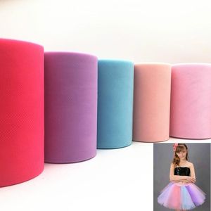 Decoração do Partido Rolo de Tule 100 metros 15 cm DIY Tutu Saia Presente Empresa para cadeira Sash Aniversário Baby Chuveiro Fornecimento de Crianças Favores