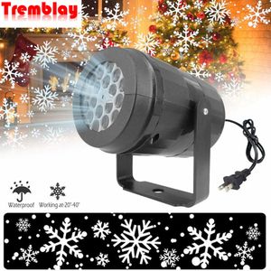 LED Stage Lights LED snowflake light white snowstorm projector Christmas atmosphere holiday family party special lamp