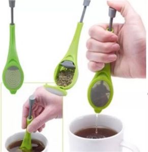 Çay Demlik Gadget Ölçü Kahve Çay Girdap Sarp Tırlayın ve Basın Plastik Teacoffee Süzgeç Sıcak Sağlıklı Gıda Sınıfı Lezzet