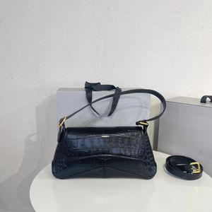 Küçük tasarımcı çanta deri tote xx çapraz vücut çantaları yüksek kaliteli timsah desen kadın lüks tasarımcı moda alışveriş zarf kartı cepleri omuz siyah çanta
