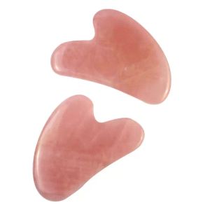 Natural Rose Quartz Massager Beauty Gua Sha Scraping Tools Acupuncture Tool Back Massage Body Slimming Facial