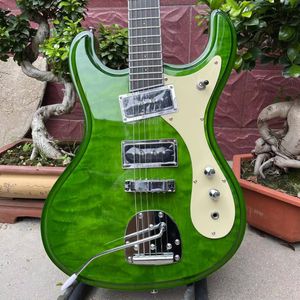 Özel Grand 1966 Ventures Electric Guitar Johnny Ramone Water Ripple In Green Colo
