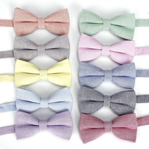 Marka Erkek Kırmızı Mavi Gri Düz Renkli Pamuk Çat Bağlantı İnsan Düğün Damat Moda Bowtie Kelebek Gravats Corbatos