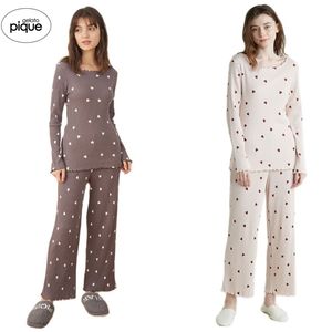 Home Wear Gelato Pique Pyjamas für Frauen Set Damen Sleep Tops Lounge Unterwäsche Damen Room -Schlafwege Modal 220329
