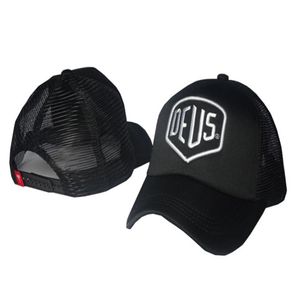 Deus Ex Machina Baylands Trucker Cap Black Mototcycles Шляпы сетки бейсболка Cacquette Brapback Caps256u Dhuns