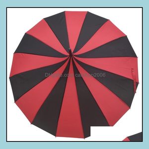 Umbrellas Домохозяйство Sundries Home Garden 30 шт. Творческий дизайн черно-белый полосатый гольф зонтик с длинными руками с прямой пагодой гм дхездж