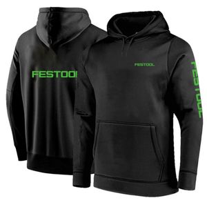 Мужские толстовок толстовок Festool Tools Spring осень Solid Commory Comtenge Pellover Cotton Casual Harajuku с капюшоном.