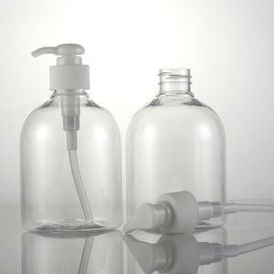 10pc 400ml clear lotion pump container empty shampoo plastic bottle with liquid soap dispenser refill bottle