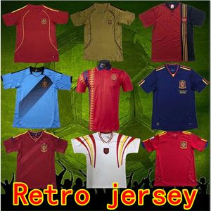 top 2010 Retro camisas de futebol da Espanha Fernando Torres Alonso Sergio Ramos Iniesta Classic Shirts Vintage football Shirt Camiseta Maill