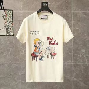 Toptan tasarımcı üstleri tees erkek moda lüks giyim kısa kollu kadınlar punk ayı baskı hayvan mektubu yaz nefes alıyor rahat tişört artı boyut% 100 pamuk s-5xl