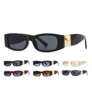 Солнцезащитные очки роскошные ретро -дизайнерские золотые квадратные конус ретранскую ретранскую рамку с помощью ультрафиолетовой защиты HD Lins Shanes Sun Glasses Women Sunglassusu
