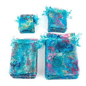 7x9 см 9x12 см красочные мешочки из органзы мешки для упаковки ювелирных изделий свадебные сувениры подарочные пакеты мешочки на шнурке GC1450