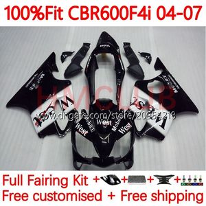 Honda CBR 600 F4I FS CBR 600F4I 600CC 04-07 138NO.96 CBR600F4I CBR600 F4I 04 05 06 07 CBR600FS 2004 2005 2006 2007 OEM Kaplama Kiti Siyah Batı