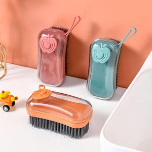 Fırçalar Çok fonksiyonlu yumuşak saç yıkama ayakkabıları giyim temizleme fırça portatif plastik sıvı çamaşır fırçası mutfak banyo