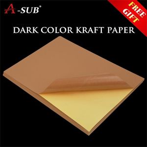 50 листов A4 лазерный струйный принтер Lable Paper Darkwhite Kraft MatteGlossy Self -Adhesive Label Matte Surface Paper 201009