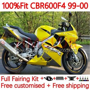 Honda CBR 600 F4 F4 F4 CBR 600CC 1999-2000 gövdeli 136no.168% 100 Fit CBR600F4 CBR600 F4 99 00 CBR600FS 1999 2000 OEM Kaplama Kiti Sıcak Sarı