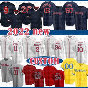 28 JD Martinez 10 Trevor Story Beyzbol Jersey Erkek David Ortiz Kadınlar Ted Williams Xander Bogaerts Enrique Hernandez Rafael Devers Chris Sale Plawecki