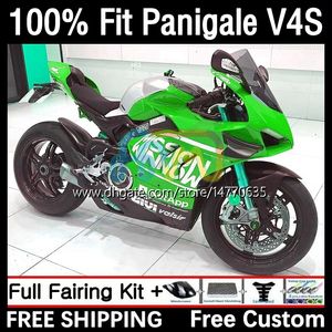 Ducati için OEM Fairings Panigale V 4 V4 S R V4S V4R 18-21 Vücut Kiti 1dh.88 Street Fighter V4-S V4-R V-4S 2018 2019 2020 2021 V-4R 18 19 20 21 Enjeksiyon Kalıp Gövdesi Parlak Yeşil