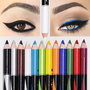 Renkli Eyeliner Kalem Inci Göz Farı Kalem Su Geçirmez Mat Çiçek Açmıyor Seksi Büyüleyici Kalıcı Kalıcı Gözkırıcılar Kalem Kozmetik 12 Renkler