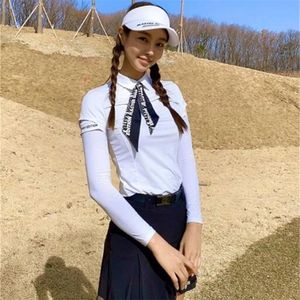 İlkbahar ve Yaz Golf Kadınların Serin El Kollu Kıyafetleri Uzun Kollu 220707