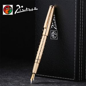 Picasso Luxury Full Metal Iraurita Fountain Pen 0,5 мм чернильной ручки Dolma Kalem Pen Stationery Подписание ручки 1040 T200115