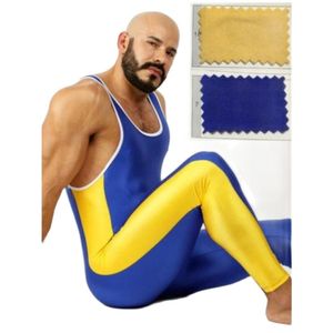 Sexy Catsuit Costumes Spandex Zentai Bodysuits mens Jumpsuit One-piece Wrestling Suit