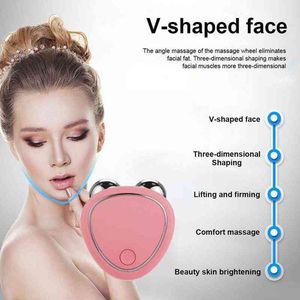 Face Massager Micro-Current Lifting And Firming Beauty Slimming Burning Massag Face-lifting Vibration Instrument Fat Instru H4J5 220513