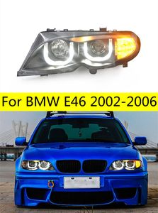 BMW E46 LED far 2002-2006 farlar 320i 328i 325i için araba LED lambaları