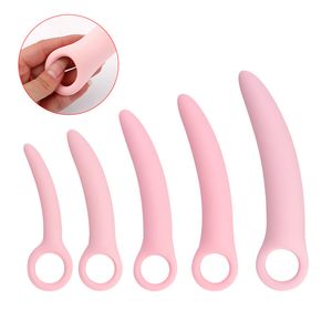 5size Hand-hold Anal Plug Butt Silicone Toys for Woman Vagina Open Pussy G Spot Massager Butplug Anus Dilator Gay