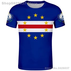 Cape Verde T Shirt DIY Ücretsiz Özel Yapım İsim Numarası Ülke T-Shirt Nation Flag CV Portekizce Kolej Baskı Po Ada Kıyafetleri 220702