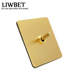 Настенный переключатель медной панели Liwbet и 1 Gang / 2 Gang / 3 Gang 2 -W Sweet Switch с медным переключением T200605