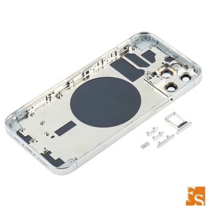 Задняя крышка Стеклянная средняя рамка для iPhone X XS XSmax 11 12 Pro 8G 8Plus Max Задний корпус с отверстием для SIM-карты и боковыми кнопками