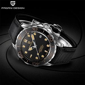 Pagani tasarım moda markası silikon erkek otomatik saatler üst 007 komutan erkekler mekanik kol saati Japon