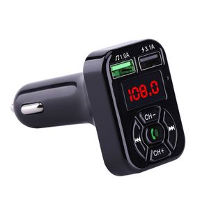 3.1a Çift USB Fast Charger A9 Araba Bluetooth Kit 5.0 FM Verici Kablosuz El Handfree Ses Alıcı Otomatik MP3 çalar